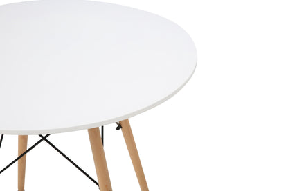 Comedor Munich con 4 sillas Oxford - Blanco y Gris - Tugow