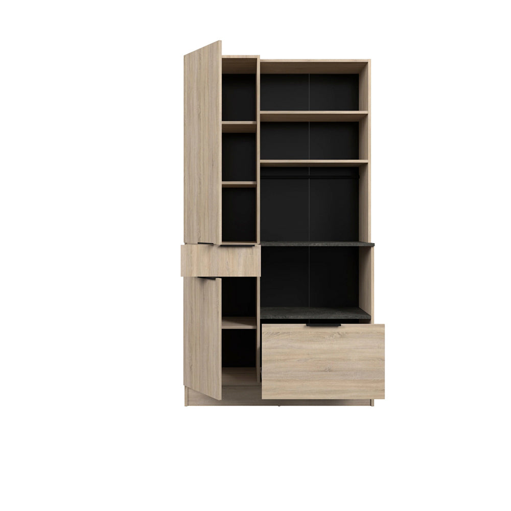 Alacena Amy - Roble y Negro - Tugow