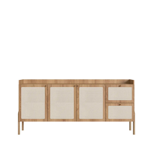 Credenza Ananda - Beige y Madera - Tugow