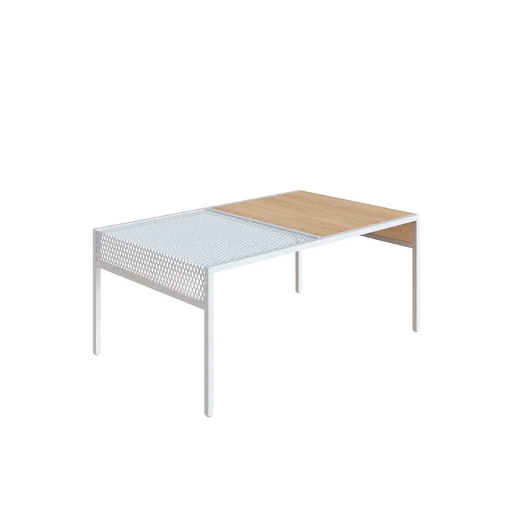 Mesa de centro Anurak - Blanco y Color Madera - Tugow