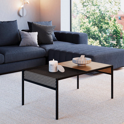 Mesa de centro Anurak - Negro y Color Madera - Tugow
