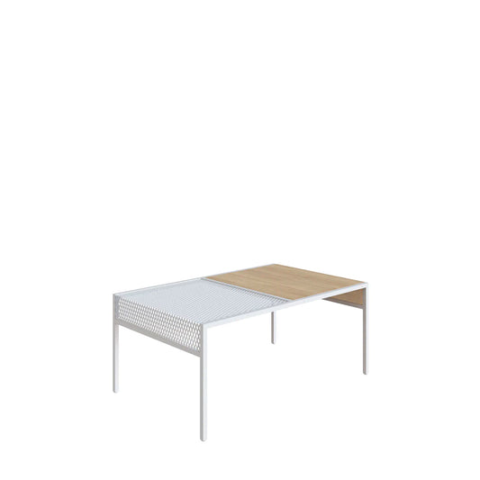 Mesa de centro Anurak - Blanco y Color Madera - Tugow