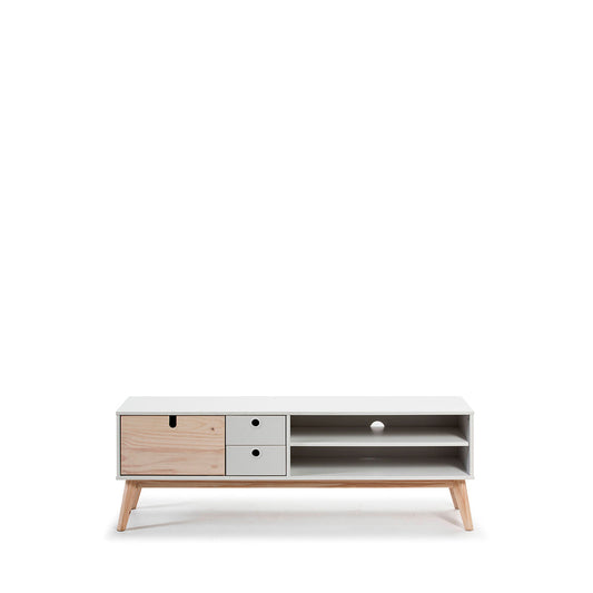 Mueble para tv Aquila - Color Madera y Blanco - Tu Gow