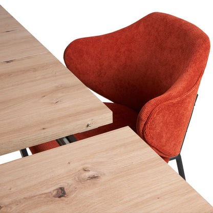 Mesa Aran Madera con 4 Sillas Suanna Roja - Tugow