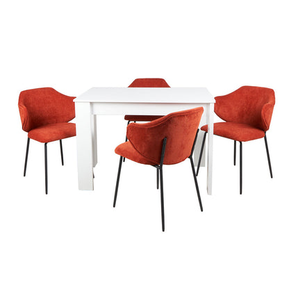 Mesa Aspen con 4 Sillas Suanna Rojo - Tugow