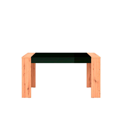 Mesa de comedor Asteria - Negro Brillante y Color Madera - Tugow