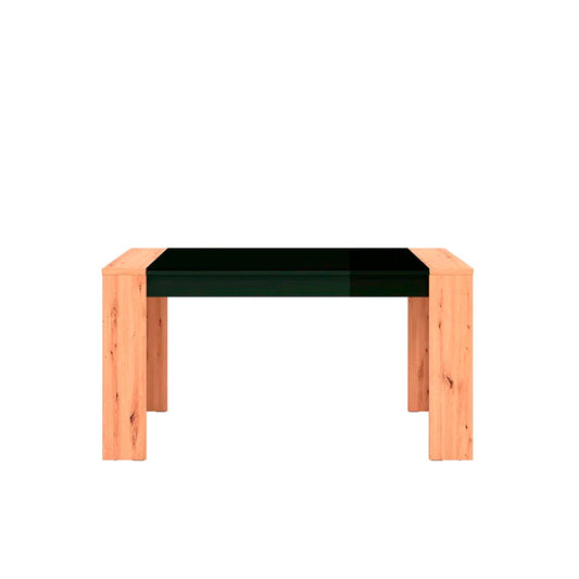 Mesa de comedor Asteria - Negro Brillante y Color Madera - Tugow