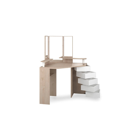 Tocador de belleza Bety - Color Madera y Blanco - Tugow