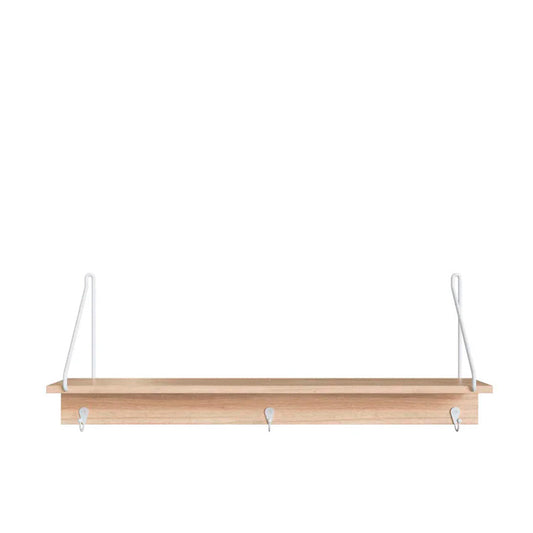 Repisa decorativa Boon - Blanco y Color Madera - Tugow