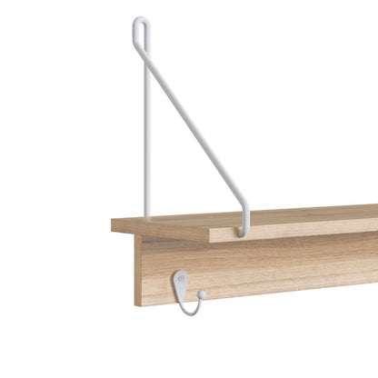 Repisa decorativa Boon - Blanco y Color Madera - Tugow