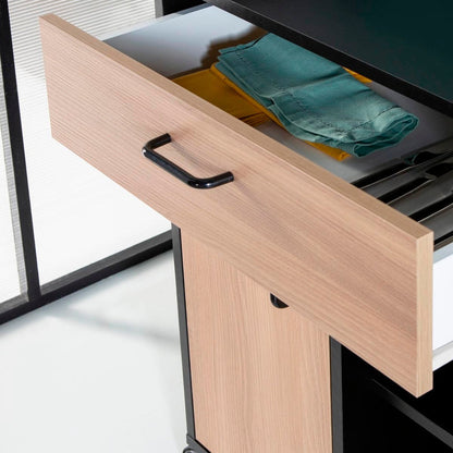 Alacena Debra - Color Madera y Negro - Tugow
