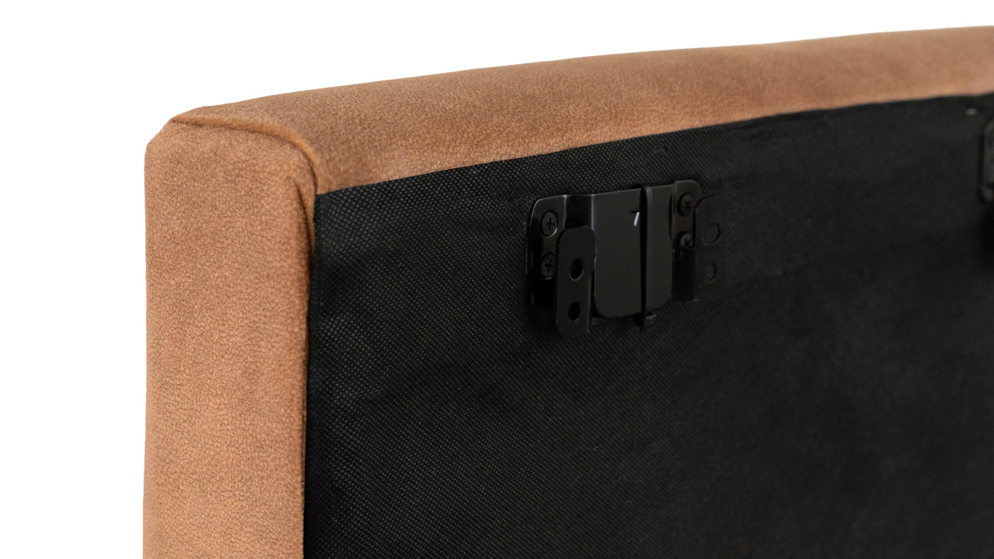 Panel Para Cabecera Modular Lunaria - Tela Tipo Gamuzado Camel