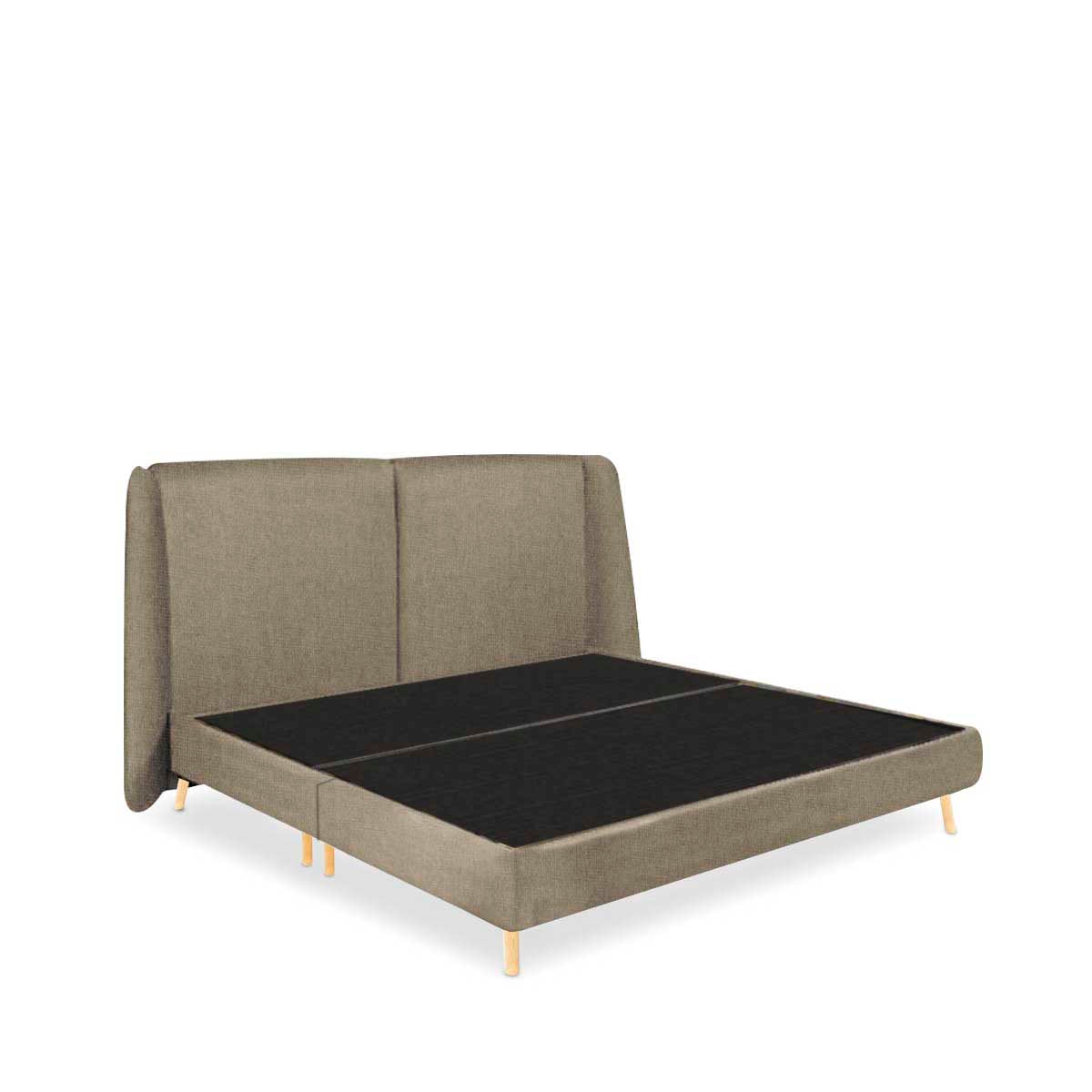 Cama king Brent - Caqui - Tu Gow