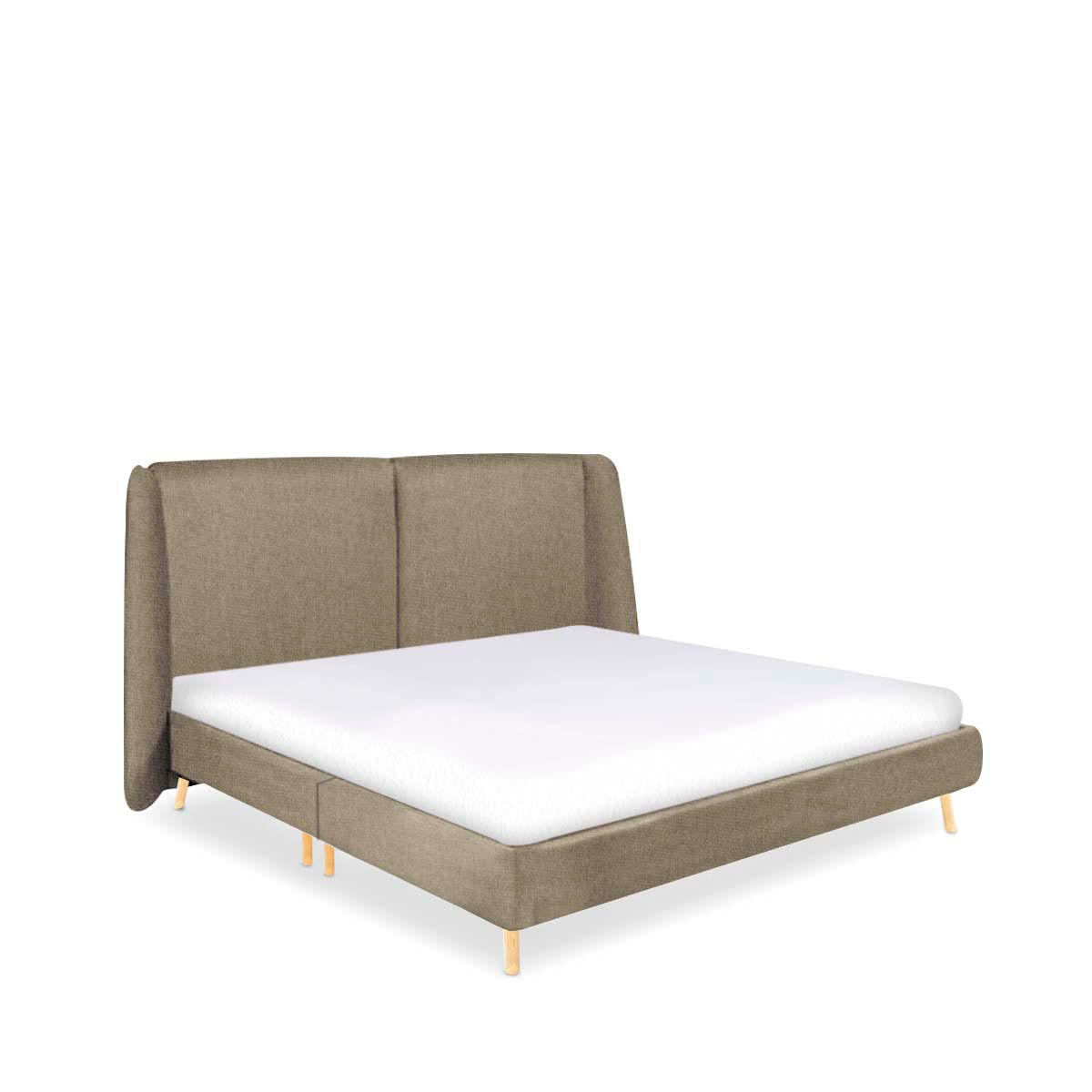 Cama king Brent - Caqui - Tu Gow