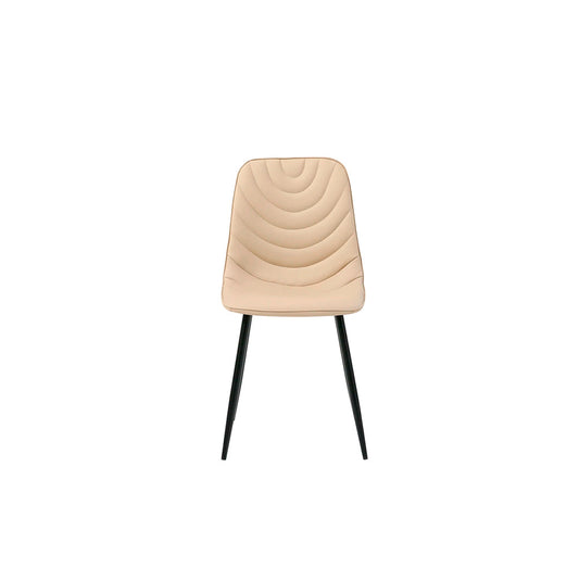 Silla de cuero Cersei - Beige y Negro - Tugow