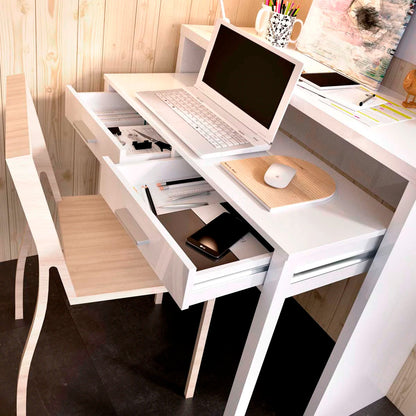 Consola Cesar convertible en escritorio - Blanco - Tu Gow