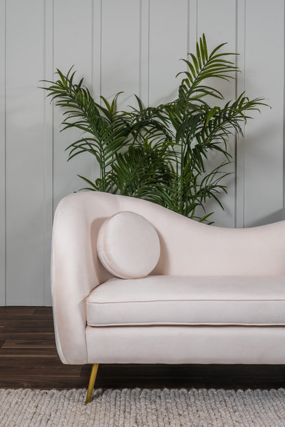Sofá de 3 plazas terciopelo Giulia - Beige/Marfil - Tugow