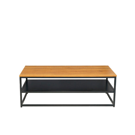 Mesa de Centro rectangular Creta - Negro y Madera - Tugow