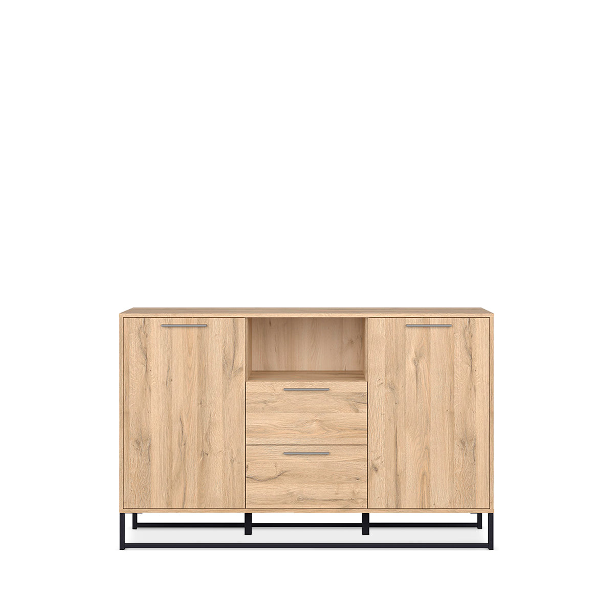 Credenza Cupertino - Color Madera y Negro - Tu Gow