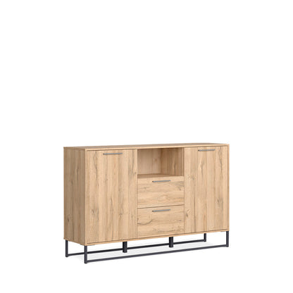 Credenza Cupertino - Color Madera y Negro - Tu Gow