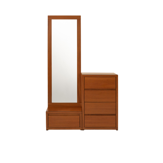 Cómoda y Espejo de cuerpo completo Alora - Parota