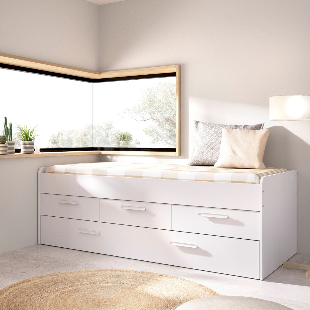 Cama Individual Leka - Blanco - Tugow
