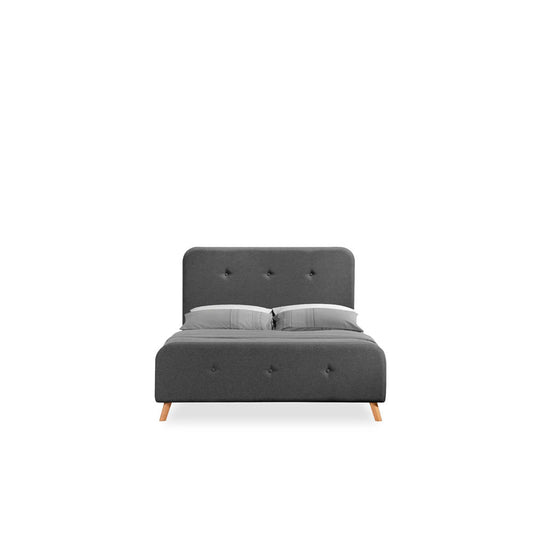 Cama matrimonial Gao - Gris Oscuro - Tugow