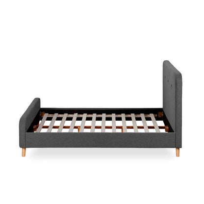 Cama matrimonial Gao - Gris Oscuro - Tugow