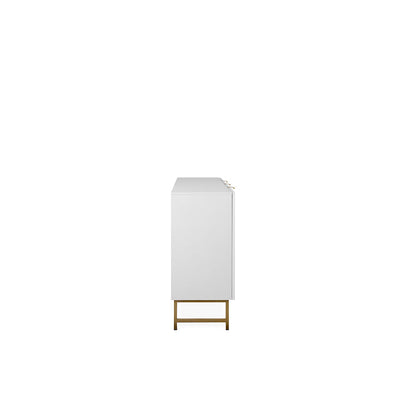 Credenza Dallas - Blanco y Dorado Mate - Tugow