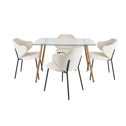 Mesa Dortmund Con 4 Sillas Suanna Beige - Tugow