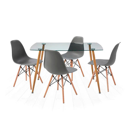 Comedor Dortmund con 4 Sillas Oslo - Tugow