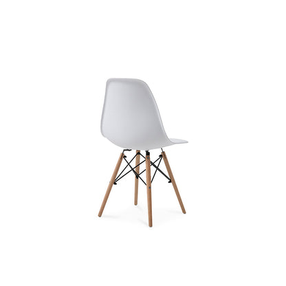 Comedor Dortmund con 4 sillas Oslo - Cristal y Blanco - Tugow