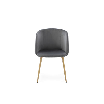 Silla terciopelo Elisa - Gris - Tugow