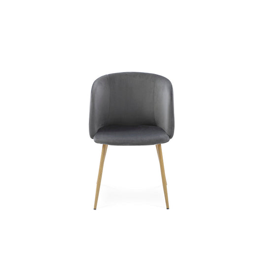 Silla terciopelo Elisa - Gris - Tugow