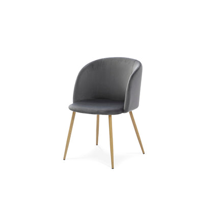 Silla terciopelo Elisa - Gris - Tugow