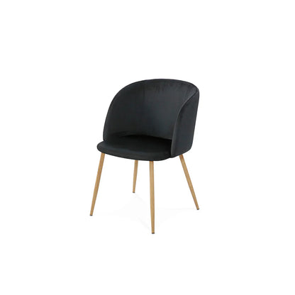 Mesa de comedor Yorda con 4 sillas Elisa - Madera y Negro