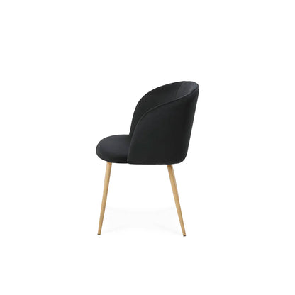 Mesa de comedor Yorda con 4 sillas Elisa - Madera y Negro