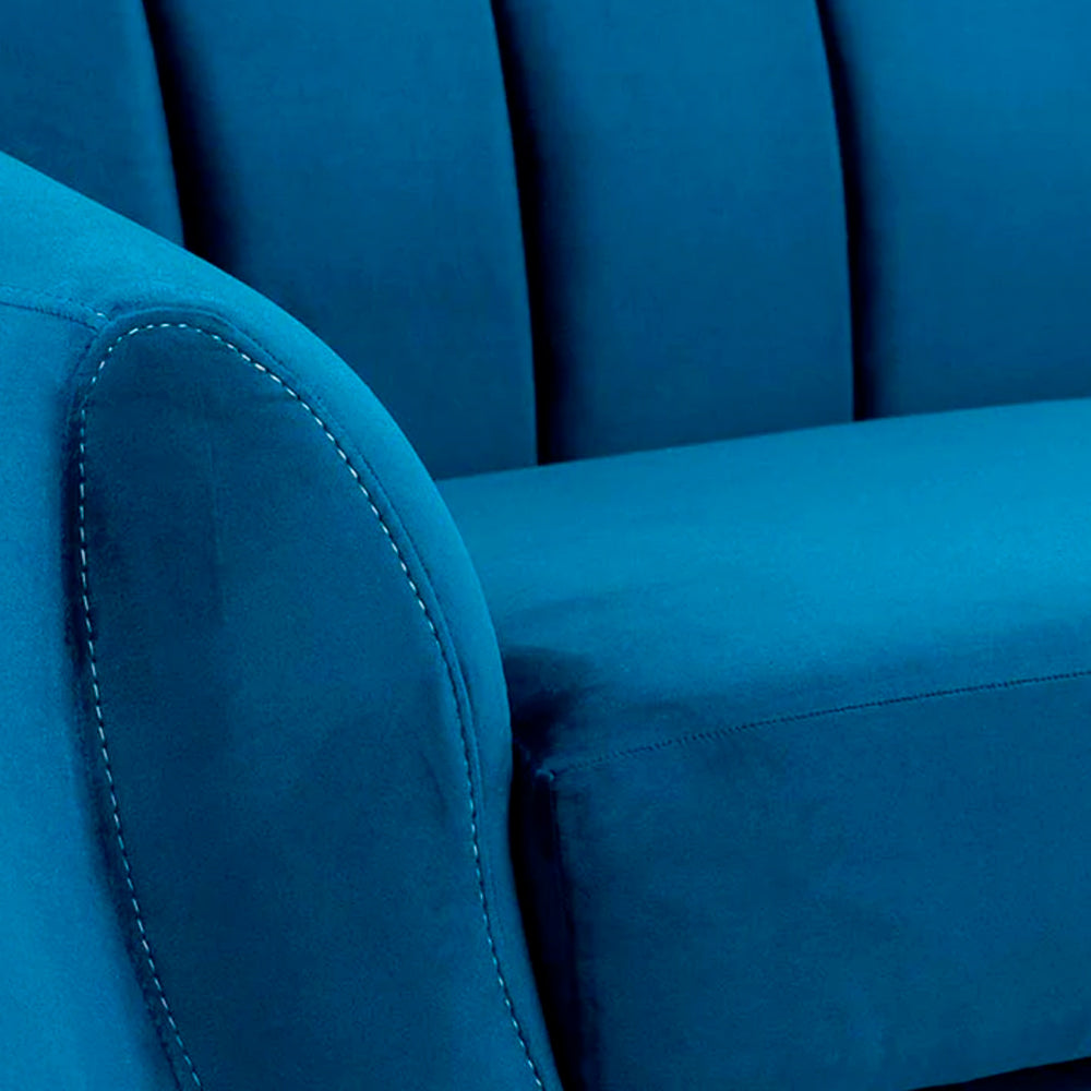 Sillón terciopelo Enzo - Azul - Tugow