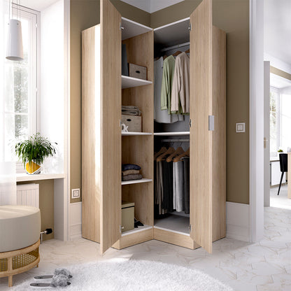 Armario rincón con puertas Essen - Roble - Tugow