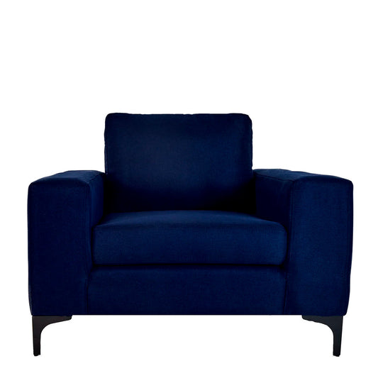 Sillón Etna - Azul Noche con patas negras - Tugow