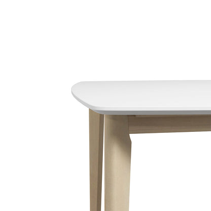 Comedor extensible Finlandia con 4 sillas - Blanco y Madera - Tugow