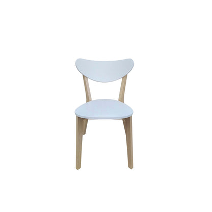 Comedor extensible Finlandia con 4 sillas - Blanco y Madera - Tugow
