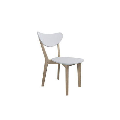 Comedor extensible Finlandia con 4 sillas - Blanco y Madera - Tugow