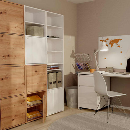Aparador modular de repisa y puerta Flex - Roble - Tugow
