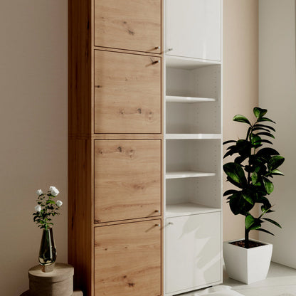 Aparador modular de repisa y puerta Flex - Roble - Tugow
