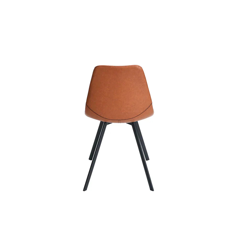 Mesa rectangular Munich con 4 sillas Gabani - Negro y Café