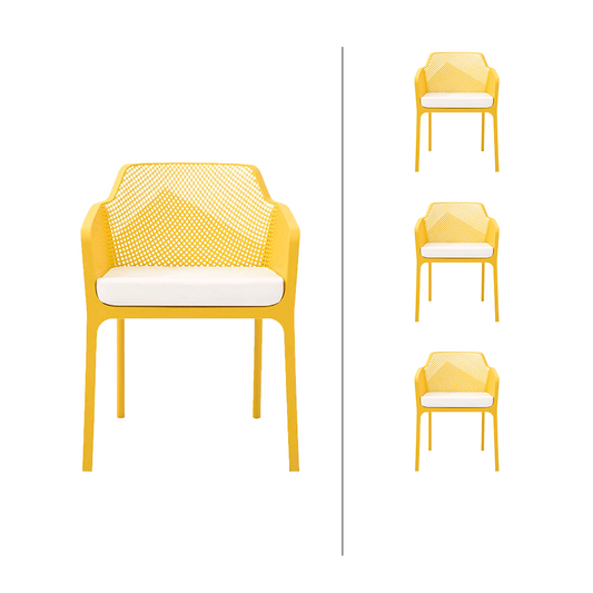 Set de 4 sillas de exterior Galdania - Amarillo - Tugow