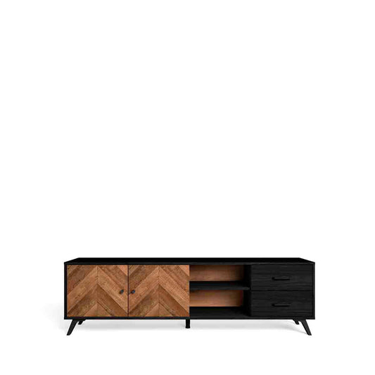 Mueble para tv Gilma - Color Madera y Negro - Tu Gow