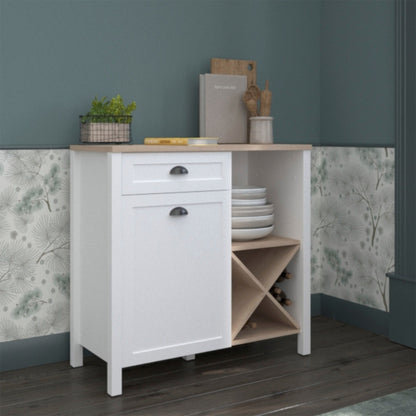 Alacena Glow - Blanco y Roble - Tugow