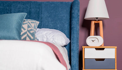 Cama queen Hampton - Azul - Tu Gow